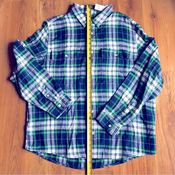 NEW GAP Plaid Shirt Long Sleeve Navy XL Men’s - Picture 8 of 16